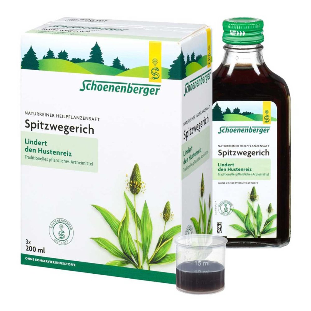 SALUS Pharma GmbH Schoenenberger Naturreiner Heilpflanzensaft Spitzwegerich 00700163