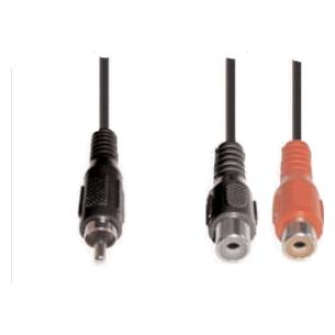 E+P B 91. Anschluss 1: 2 x RCA, Anschluss 2: RCA, Kabellänge: 0,2 m, Produktfarbe: Schwarz (0.20 m, Cinch Kabel) (B 91)