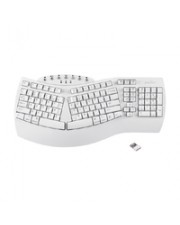 Perixx ergonomische Tastatur Dualmodus Funk/Bluetooth Windows/Mac Bluetooth 4.0 Handballenauflage Multimedia-Tasten Weiß (PERIBOARD-612W DE)