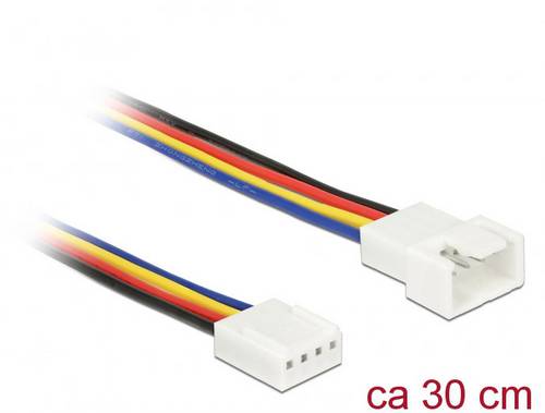 PC-Lüfter Anschlusskabel [1x PC-Lüfter Stecker 4pol. - 1x PC-Lüfter Buchse 4pol.] 0.30 m Bunt Delock