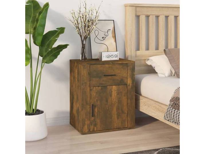 Maison Exclusive - Table de chevet Chêne fumé 50x36x60 cm Bois d'ingénierie