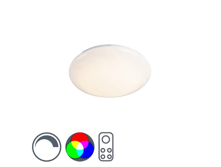 Plafonnier LED blanc\, effet étoilé\, D 39 cm