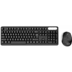 Tastatur IWS-549U Wireless Set inkl Maus, Kabellos, Schwarz, QWERTY