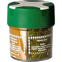 BasicNature 4in1 Grillgewürzstreuer mit Kräuter Provence, Grillkräuter, Salatgewürz & Virginia Mischung