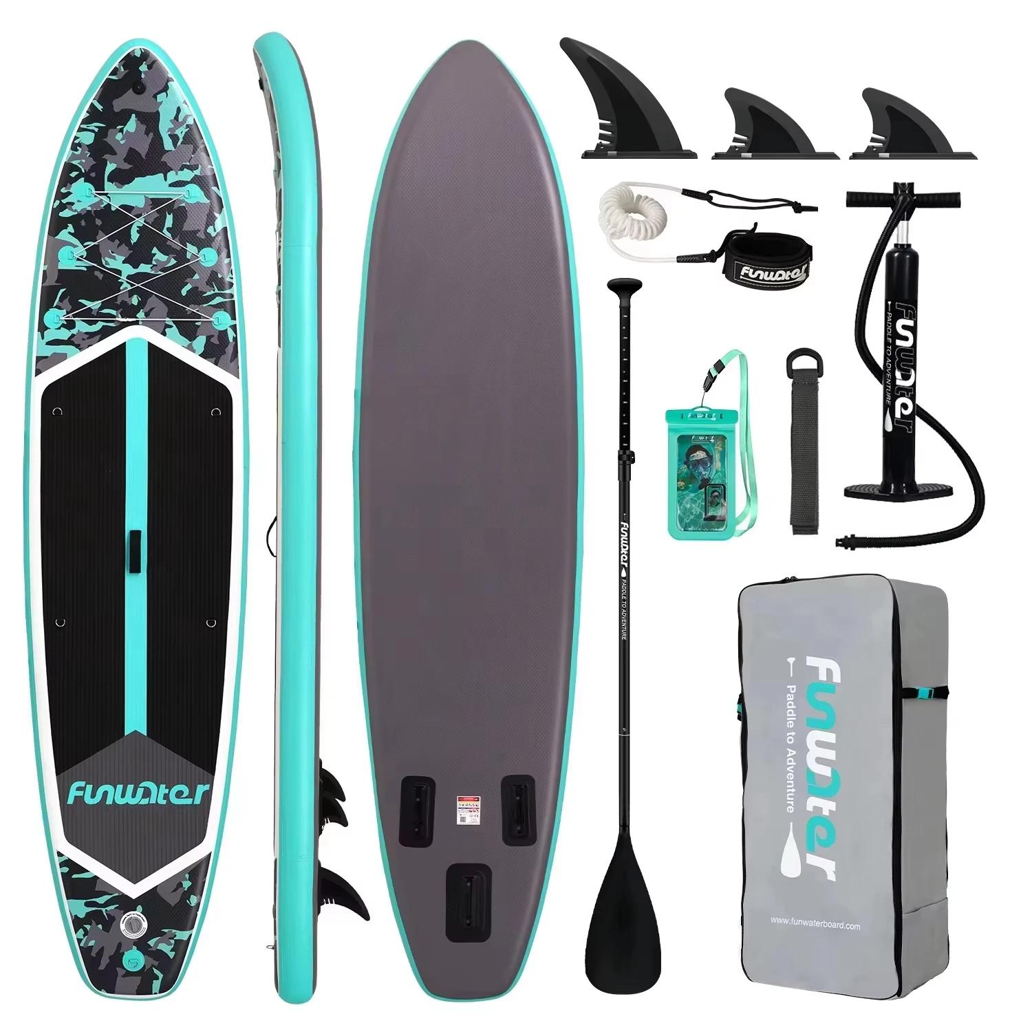 Aufblasbares SUP-Board - SUPFW32C - Stand-Up-Paddleboard - 350 × 84 × 15 cm - Rutschfeste Oberfläche - Für Erwachsene