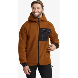 Sherpa Hoodie Herren Caramel Café, Größe:S - Herren > Oberteile > Fleece & Midlayers - Braun