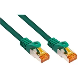 Varia Cat. 7 RJ45 Patchkabel TPE grün 10m Netzwerk Hochgeschwindigkeit (S/FTP, 10 m), Netzwerkkabel