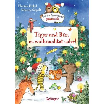 Nach einer Figurenwelt von Janosch. Tiger und Bär, es weihnachtet sehr!, Gebundene Ausgabe von Florian Fickel, Verlag Friedrich Oetinger GmbH,