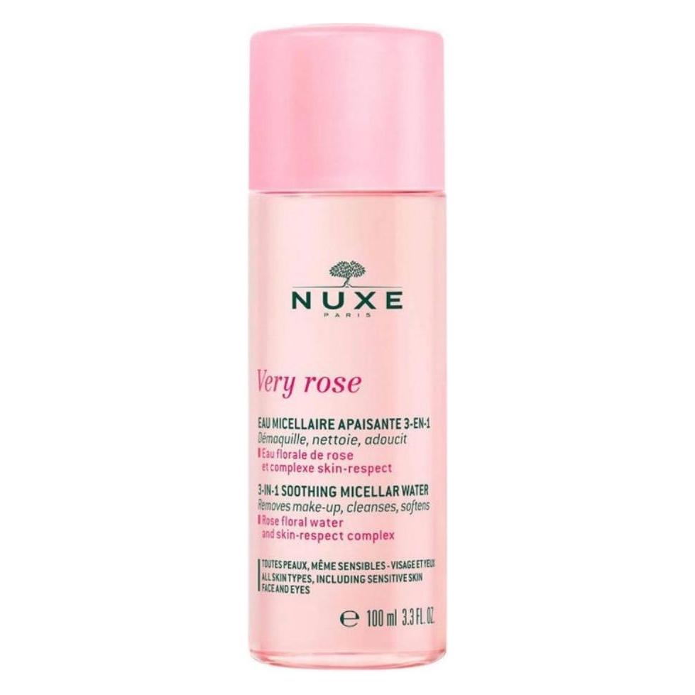 Nuxe Very Rose 3-In-1 Soothing Micellar Water - Beruhigendes Micellarwasser für Gesicht und Augen (Reinigungstücher Gesicht) (GN051301)