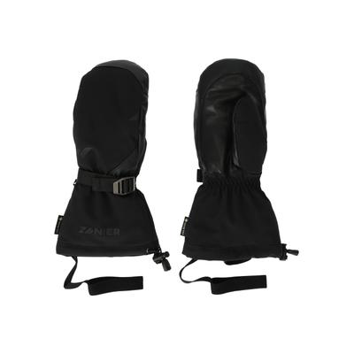 Fäustlinge ZANIER "Obertauern GTX", Damen, Gr. 7.5, schwarz, 80% Polyester, 20% Leder, Handschuhe Fäustlinge, mit wetterfester Membran