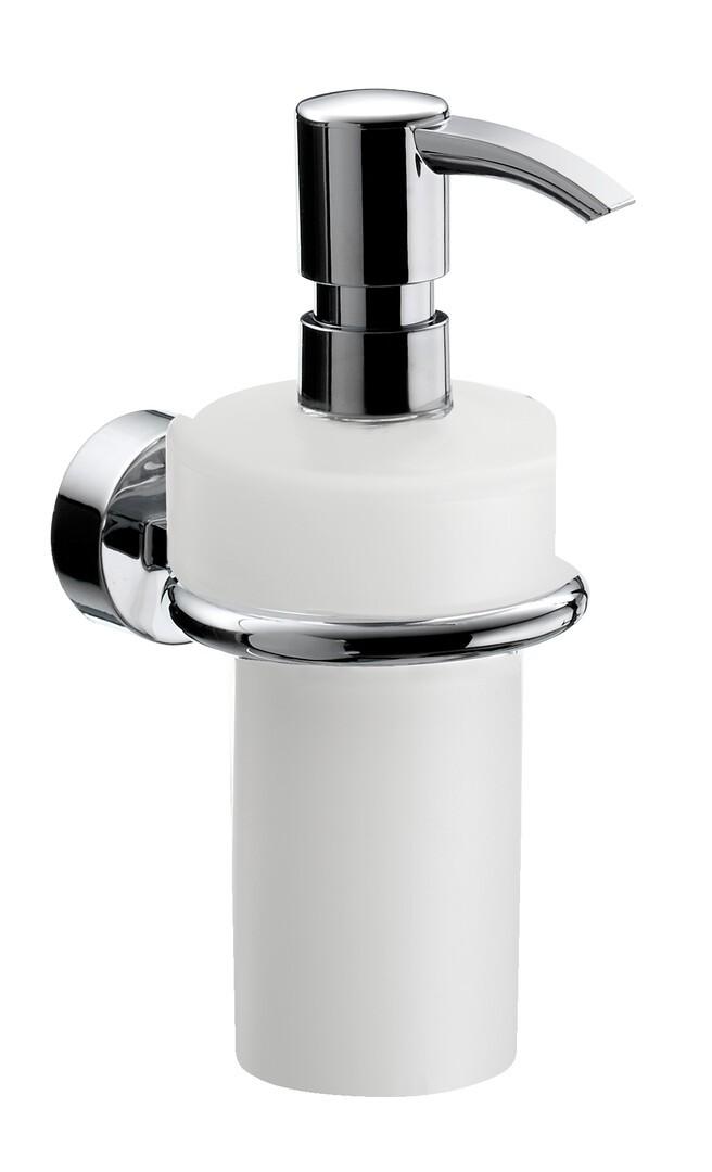 emco rondo 2 Seifenspender Behälter Kunststoff weiss, 245 ml Kunststoff pumpe chrom, chrom, 45210010 452100102