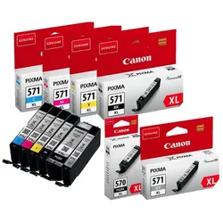 Canon Original PGI-570XL/CLI-571XL Druckerpatronen - 6er Multipack (CMYK/GY/PGBK)