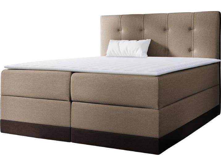 MIRJAN24 Boxspringbett Royal, Doppelbett mit zwei Bettkästen für die Bettwäsche, Stilvoll Polsterbett (Farbe: Kameleon 29 + Kameleon 9, Größe: 180 x 200 cm)