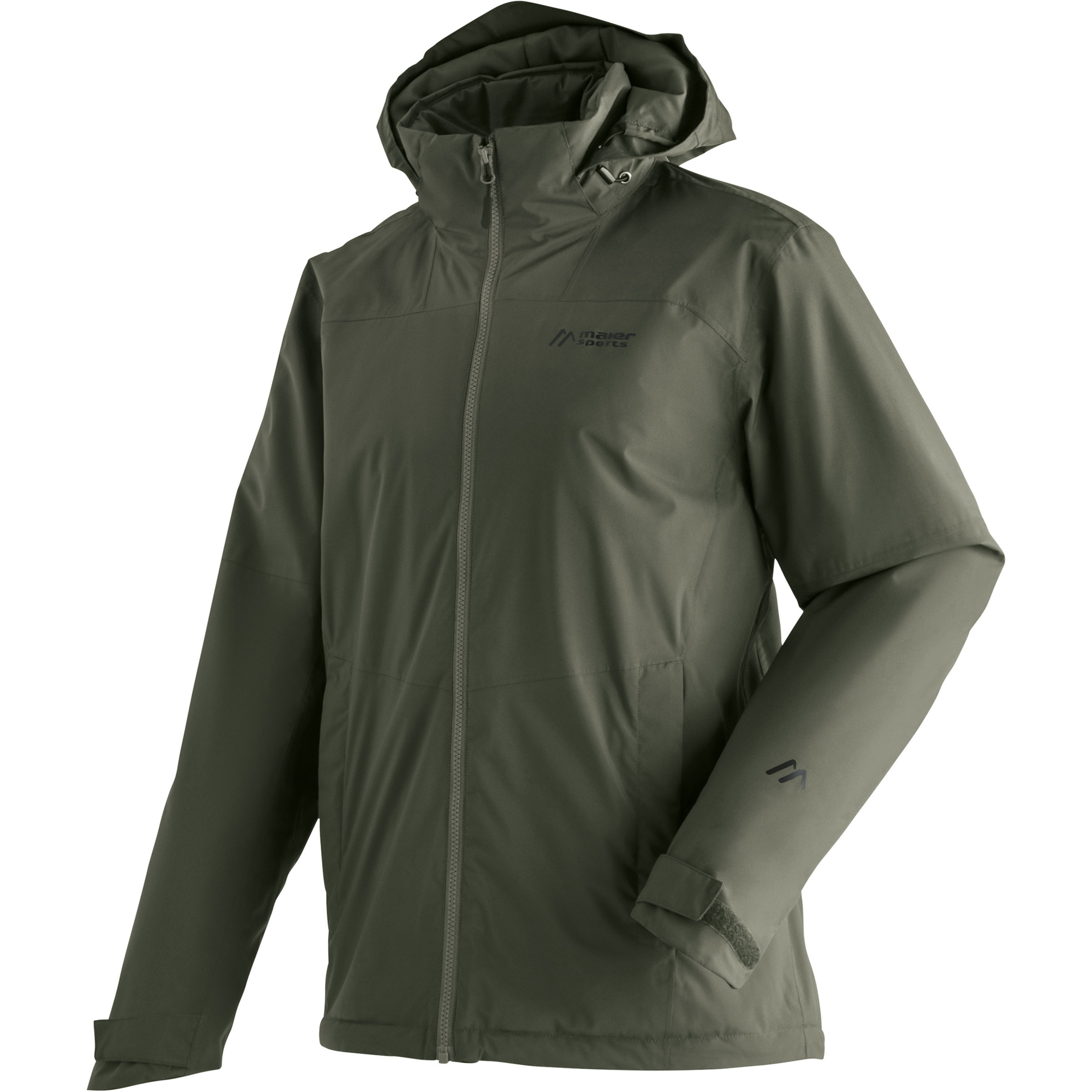Maier Sports Metor Therm Rec Herren Kunstfaserjacke oliv Größe 4XL Trekking Isolierend Wasserabweisend