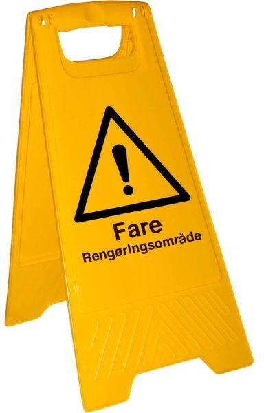 Denfoil Fare Rengøringsområde Skilt, Plast, 600x300 Mm