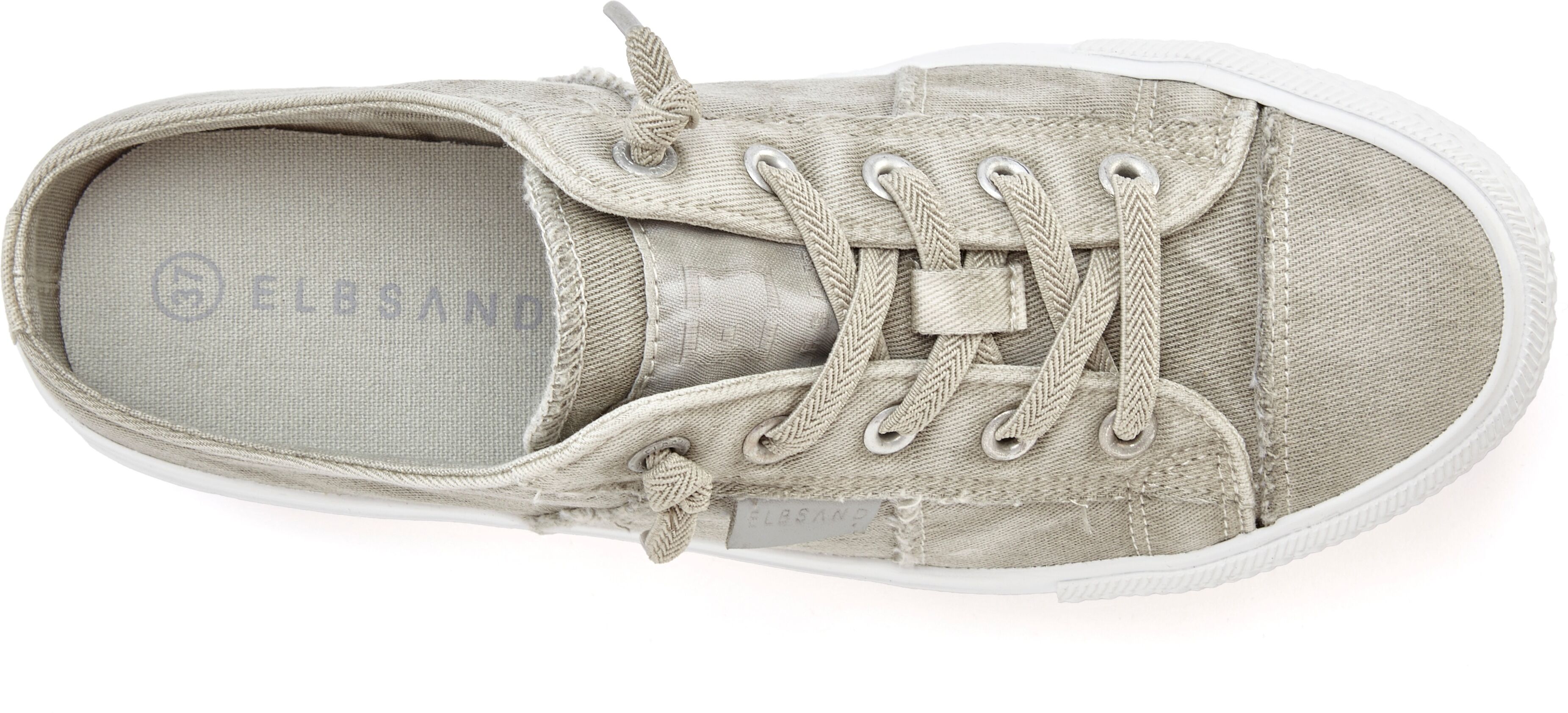 Sneaker ELBSAND "Sabot, Clog, Freizeitschuh, Halbschuh, Stoffschuh, Turnschuh", Mädchen, Gr. 40, grau (hellgrau), Obermaterial: 100% Textilmaterial. Decksohle: 100% Textilmaterial. Futter: 100% Textilmaterial. Laufsohle: 100% Synthetik, unifarben, Schuhe 