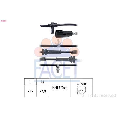 FACET Sensor, Raddrehzahl 21.0212 für MAZDA