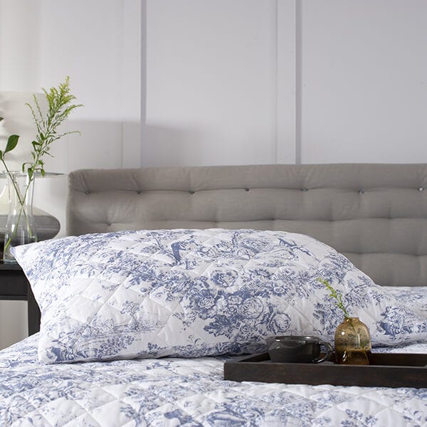 The Lyndon Company Toile De Jouy Pillow sham Pair Blue
