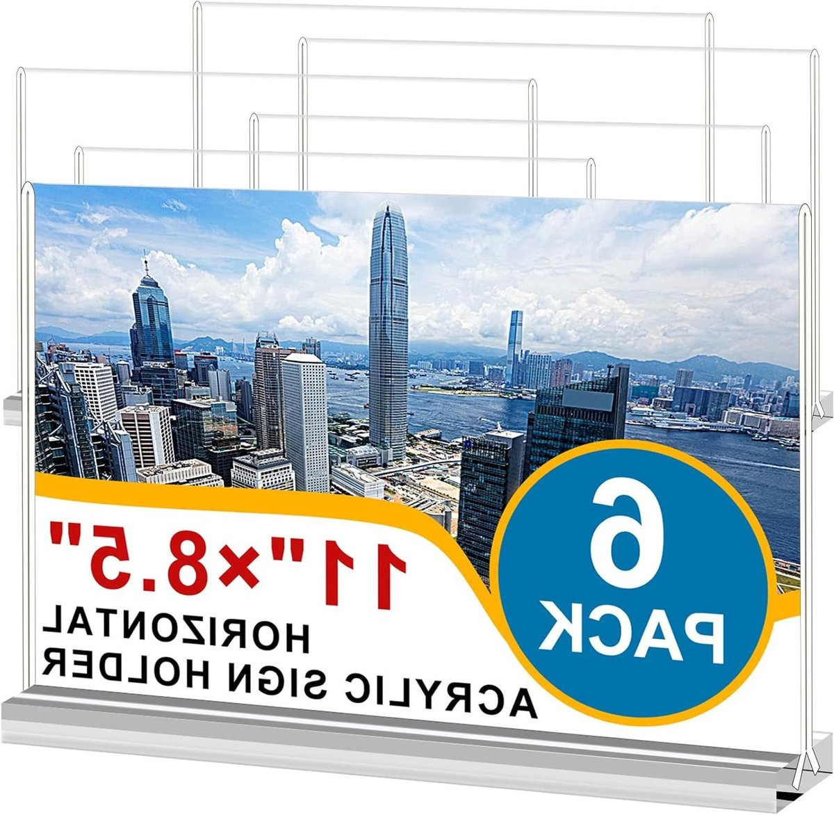 Acryl Bordhouder Dubbelzijdig Transparant Papieren Frame Tafelstandaard 20.5 x 28.5 cm