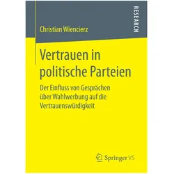Vertrauen in politische Parteien, Fachbücher von Christian Wiencierz
