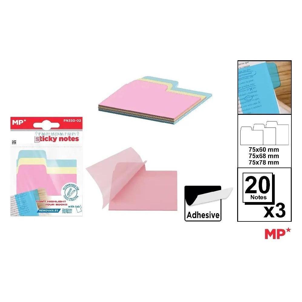 Main paper Selbstklebende Indexzettel 3x20 Stk (75 x 60 mm) (58212845)