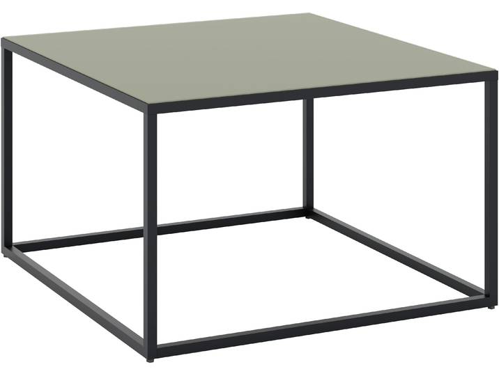Couchtisch Reno , grün (graphit schwarz, glas olivgrün glanz, graphit schwarz, glas olivgrün glanz), B:80cm H:45cm T:80cm, SET ONE BY MUSTERRING, Tische, Couchtisch, Maße (BxHxT in cm) 80 x 45 x 80
