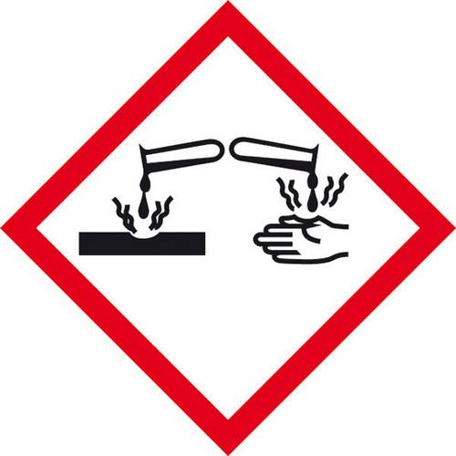 SafetyMarking 39.B1017 GHS-Gefahrenpiktogramm 05 Ätzwirkung Polyester (B x H) 50mm x 50mm 1St.