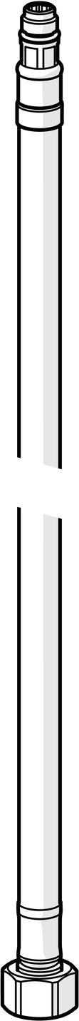 tuyau de raccordement 59914594 L = 500, G3 / 8-M10x1, HANSA
