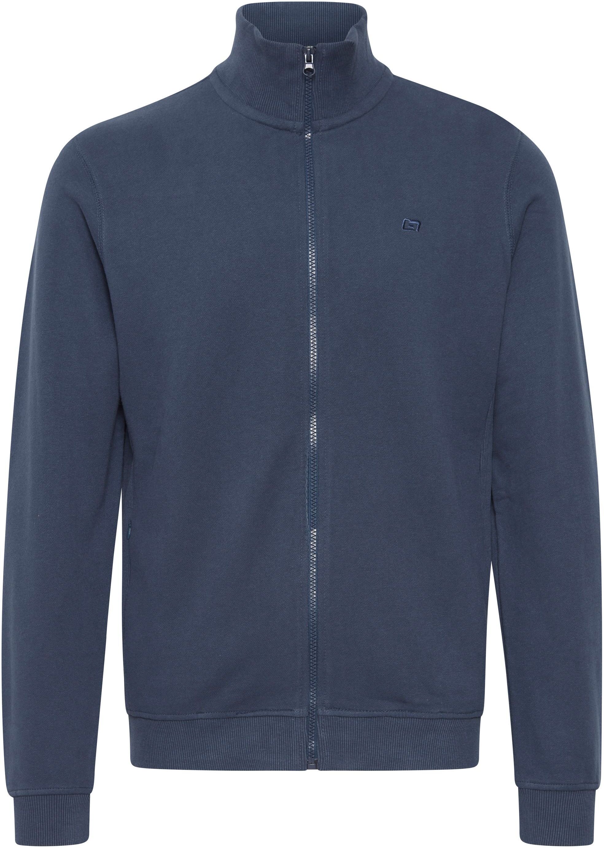 Sweatjacke BLEND "Sweatjacke BHAvebury", Herren, Gr. S, blau (marineblaus), Obermaterial: 100% Baumwolle CO., Sweatjacken Sweatjacke