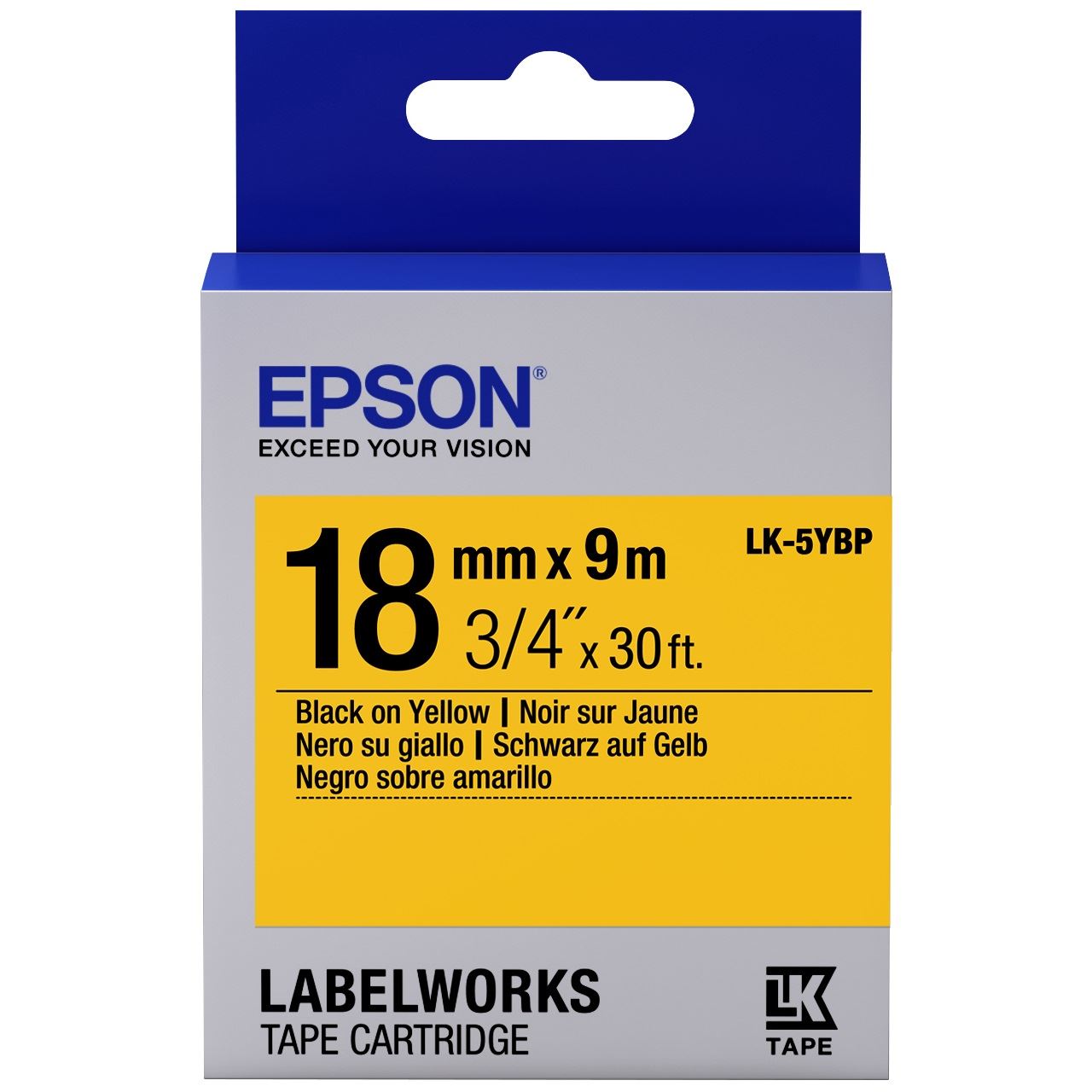 Epson Farbband pastell schwarz/gelb 18mm