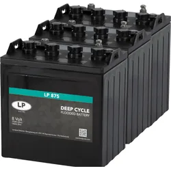 6x Landport LP 875 8V 170Ah Deep Cycle Traktionsbatterie (24V)