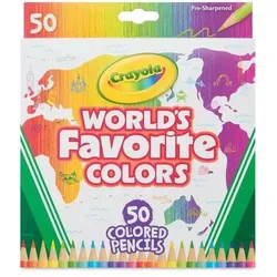 Crayola: Die beliebtesten Farben der Welt – Farbstift-Set, 50-teilig