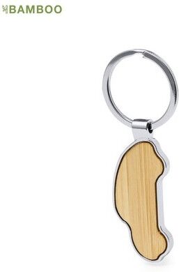 Porte-Clés Personnalisé en Bambou Fangiox bambou métal