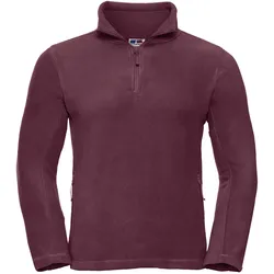 Russell Adults' Quarter Zip Outdoor Fleece, burgundy, XS