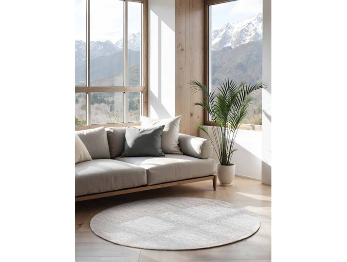 Juteteppich Jaipur rund Weiß Ø 200cm Jute