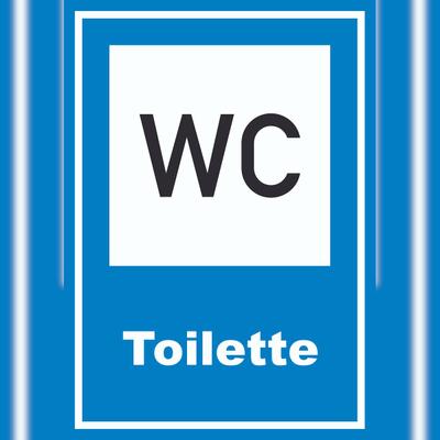 HB-Druck Toilette Schild A6 Rückseite selbstklebend