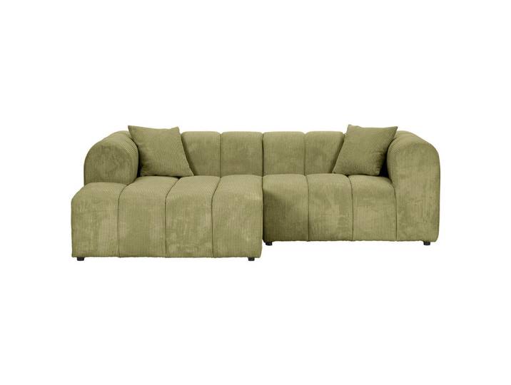 Carryhome Ecksofa, Hellgrün, Kunststoff, Füllung: Schaumstoffflocken, Ottomane links, L-Form, 250x162 cm, seitenverkehrt erhältlich, Rücken echt, Wohnzimmer, Sofas & Couches, Wohnlandschaften, Ecksofas
