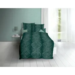 kaeppel Bettwäsche Satin Gallant tanne 155x220 cm + 80x80 cm