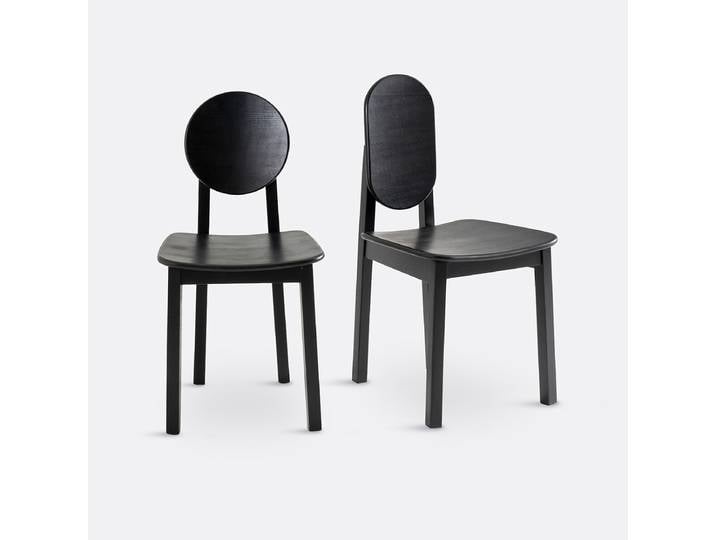 LA REDOUTE Lot de 2 chaises frêne, Tribal Noir