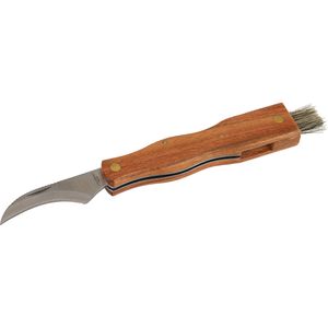 Herbertz Pilzmesser 211111, klappbar, mit Bürste, 420er AISI-Stahl, mit Holzgriff