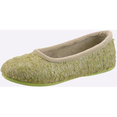 Hausschuh, Damen, Gr. 40, grün (apfel), Schuhe Hausschuh