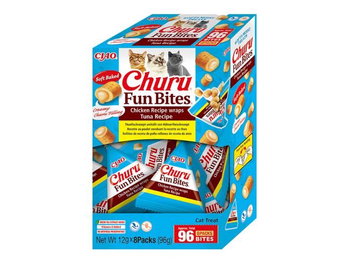 INABA Fun Bites kattensnacks kip wraps tonijn