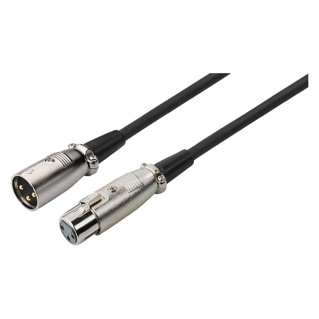 Monacor XLR-Verlängerungskabel (1 m, XLR Kabel) (MEC-100/SW)