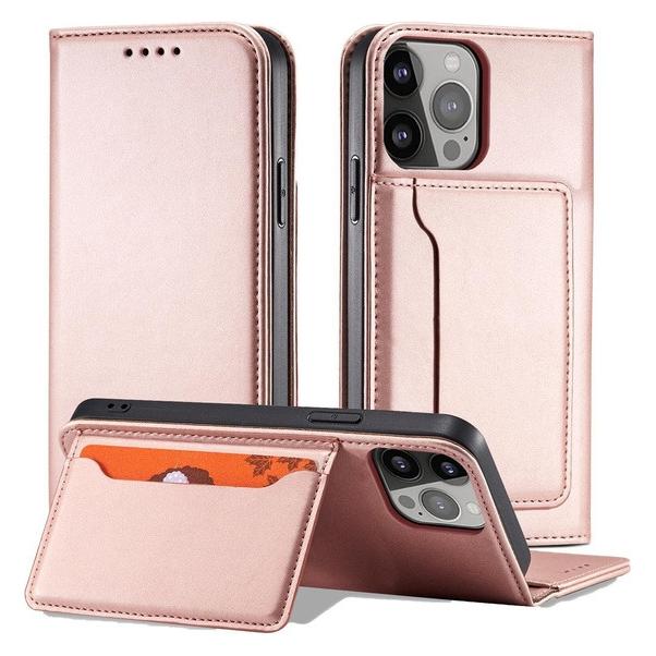 Hurtel Magnetkarten-Etui für Samsung Galaxy S23+ Flip-Cover Geldbörsenständer pink (Samsung Galaxy S23+) (1404978613)