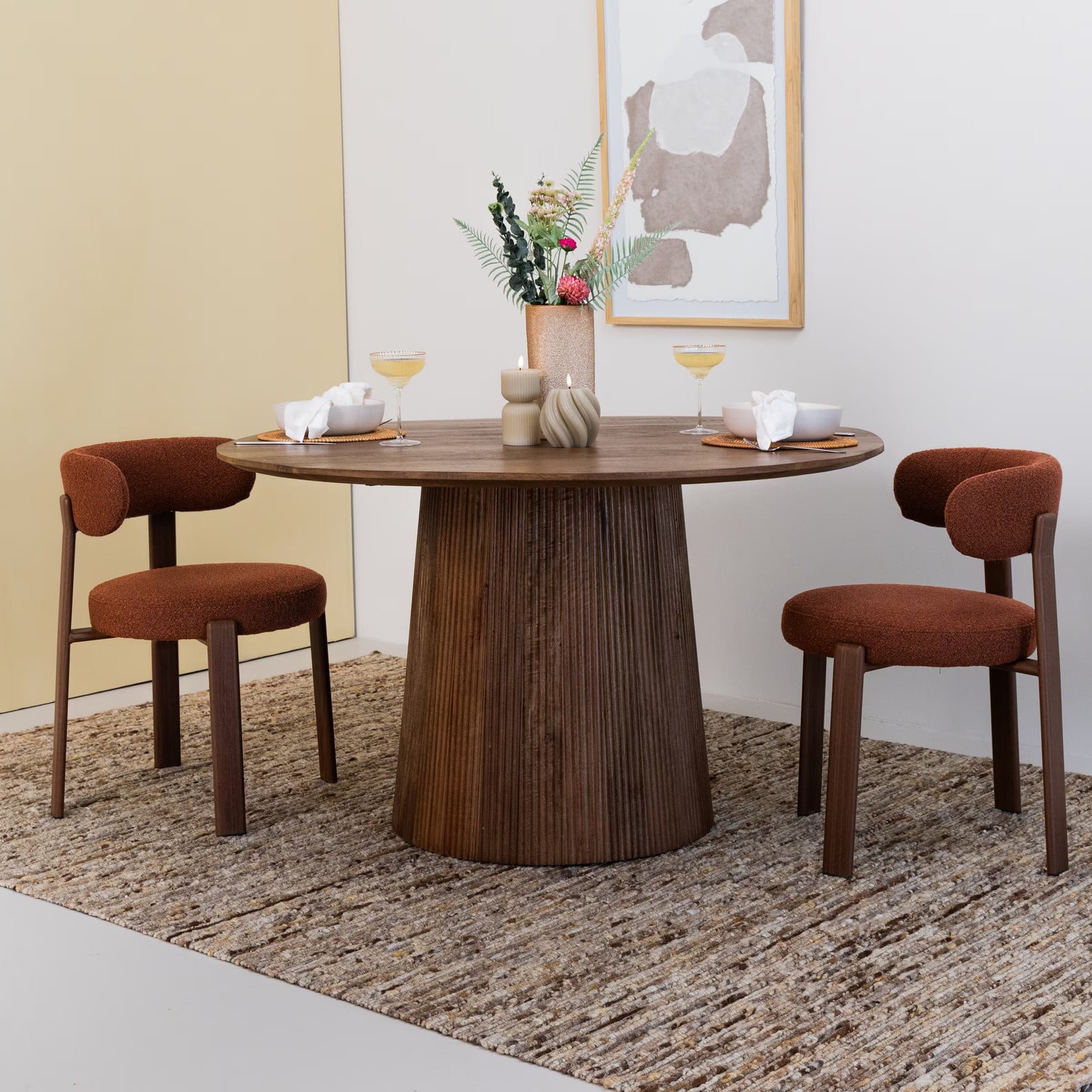 Sohome Ronde Eettafel Olav Mangohout - Bruin - Diameter: 130 cm