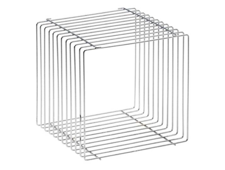 Deco Woerner Gitterwürfel Ladenregal Kupferwürfel Dekoregal Cube Gitter 40 x 40 x 40 cm Silber