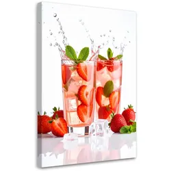 LEINWANDBILD Erdbeer-Cocktail 40x60cm