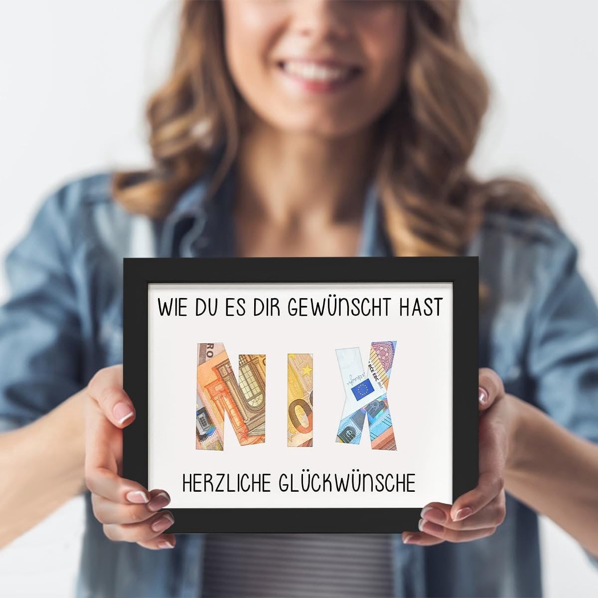 Houten Geldgeschenk Fotolijst voor Feestelijke Decoratie - 27 x 21 cm
