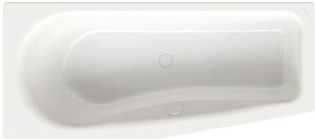 Bette BetteLuna Badewanne 2760-440PLUS Glasur, snow, 170x75x45cm, Schräge Fußende rechts
