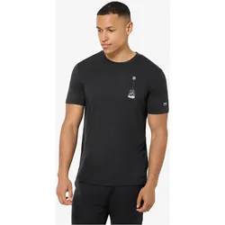Super Natural, Herren, Sportshirt, Teabag World Tee (M), Grau, Schwarz, M